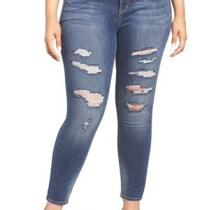Slink Danika Ripped Stretch Ankle Jeans